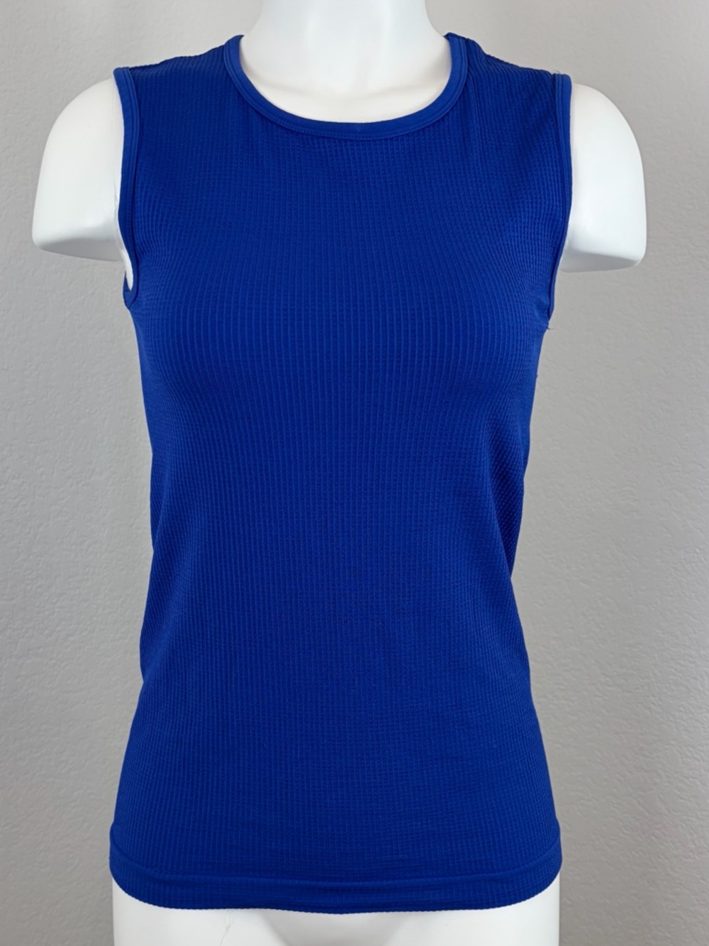 Athleta Royal Blue Waffle Knit Renew Tank